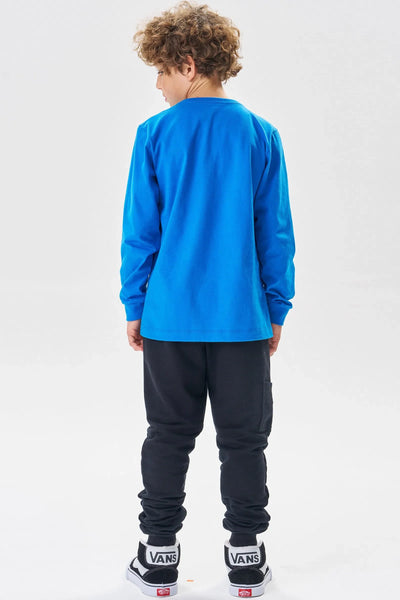 Conjunto de Camiseta em Meia Malha e Calça Jogger em Moletom sem Pelúcia 80696 Johnny Fox Teen Menino