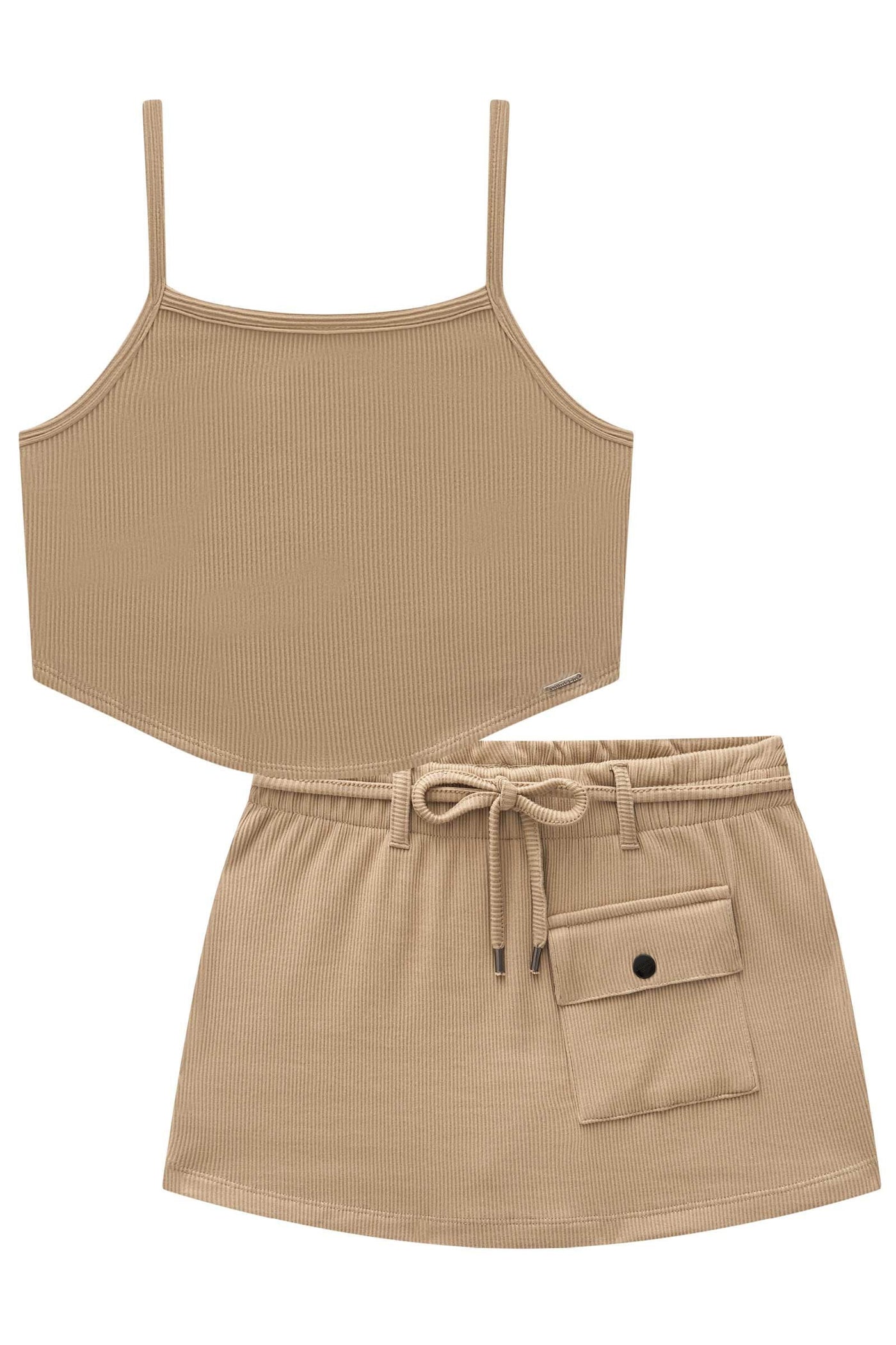 Conjunto de Top Cropped e Short Saia em Soft Line 78282 Lilimoon