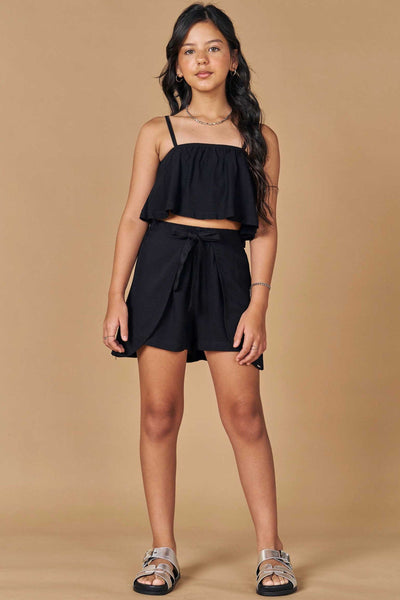 Conjunto de Top Cropped e Shorts em Viscose 78015 Lilimoon