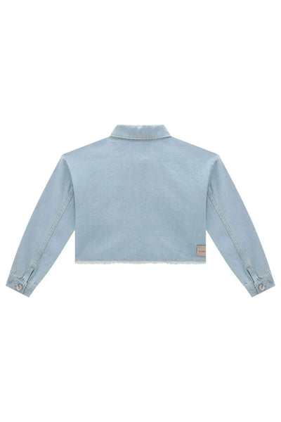 Jaqueta Baggy Cropped em Jeans 80130 Vic&Vicky Teen Menina