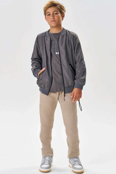 Jaqueta Bomber em Nylon Aspen 80465 Johnny Fox Teen Menino
