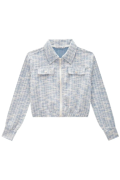 Jaqueta Bomber em Tweed 79975 Lilimoon Teen Menina