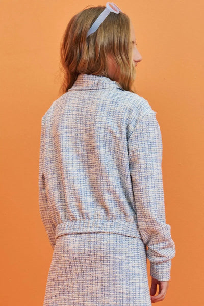 Jaqueta Bomber em Tweed 79975 Lilimoon Teen Menina