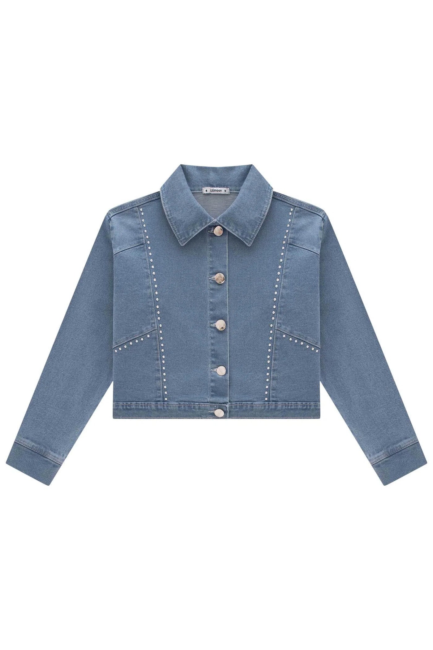 Jaqueta Boxy em Jeans com Elastano 80240 Lilimoon Teen Menina