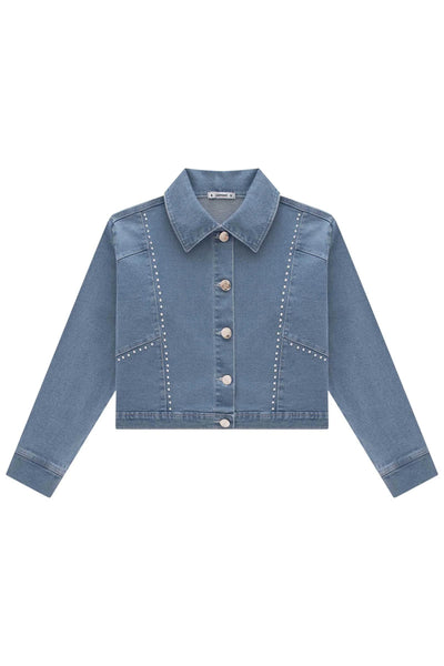 Jaqueta Boxy em Jeans com Elastano 80240 Lilimoon Teen Menina