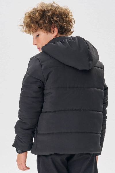 Jaqueta Puffer com Capuz Removível em Nylon Ergonômic com Elastano 80074 Johnny Fox Teen Menino