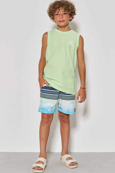 Regata em Meia Malha Flamê 86832 Johnny Fox Teen Menino