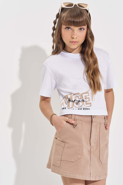 Saia em Sarja com Elastano 83004 Vic&Vicky Teen Menina