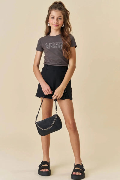 Short Saia em Bengaline Sarjado 82627 Vic&Vicky Teen Menina
