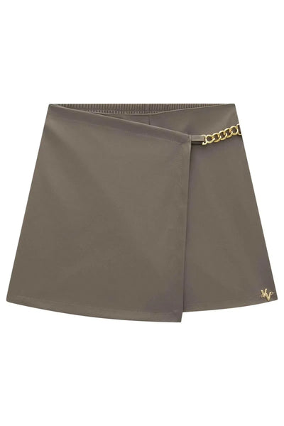 Short Saia em Couro Sintético 79609 Vic&Vicky Teen Menina