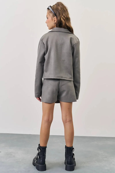Short Saia em Suede Twill 79603 Vic&Vicky Teen Menina