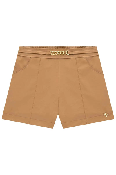 Shorts em Couro Sintético 79106 Vic&Vicky Teen Menina