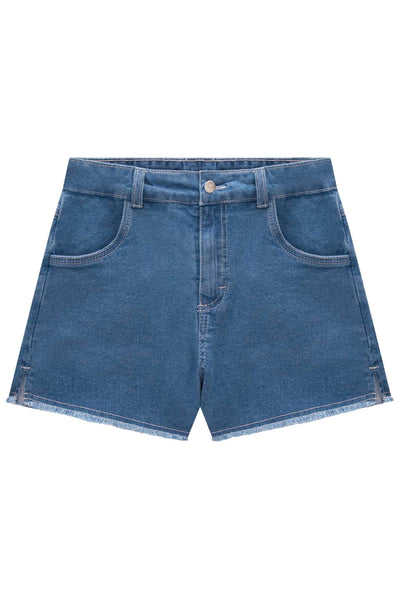 Shorts em Jeans com Elastano 79678 Lilimoon Teen Menina