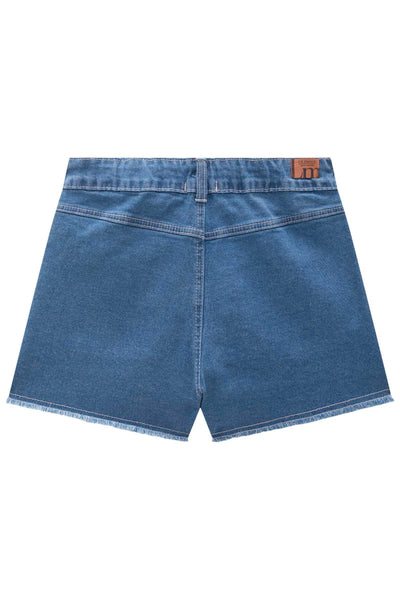 Shorts em Jeans com Elastano 79678 Lilimoon Teen Menina