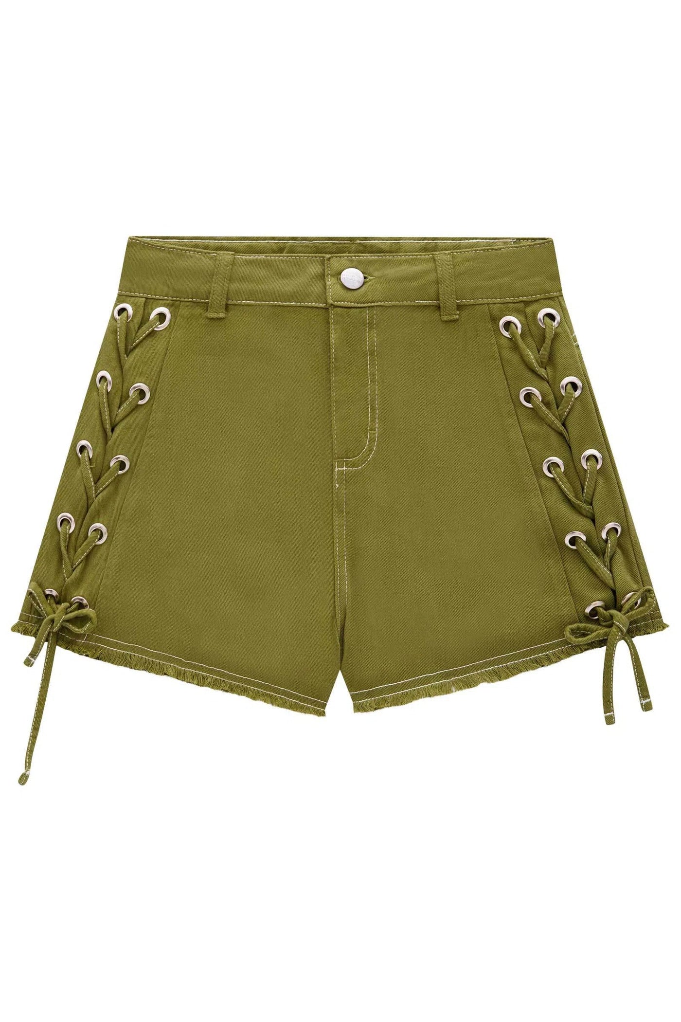 Shorts em Sarja Pita com Ilhós 71701 Lilimoon