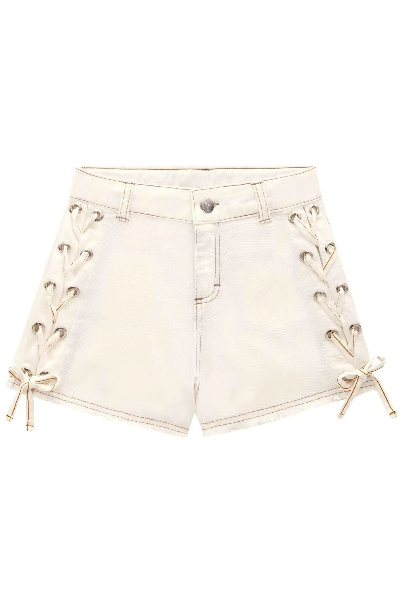 Shorts em Sarja Pita com Ilhós 71701 Lilimoon