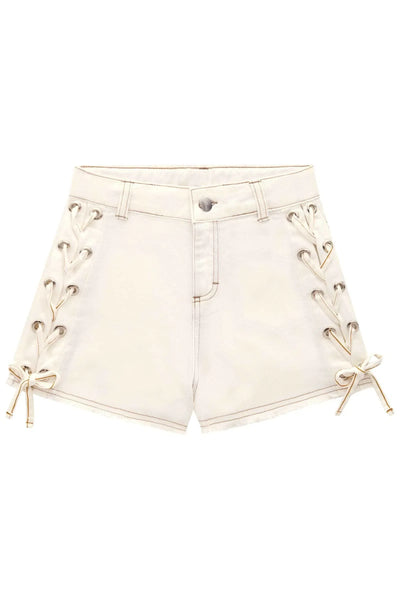 Shorts em Sarja Pita com Ilhós 71701 Lilimoon