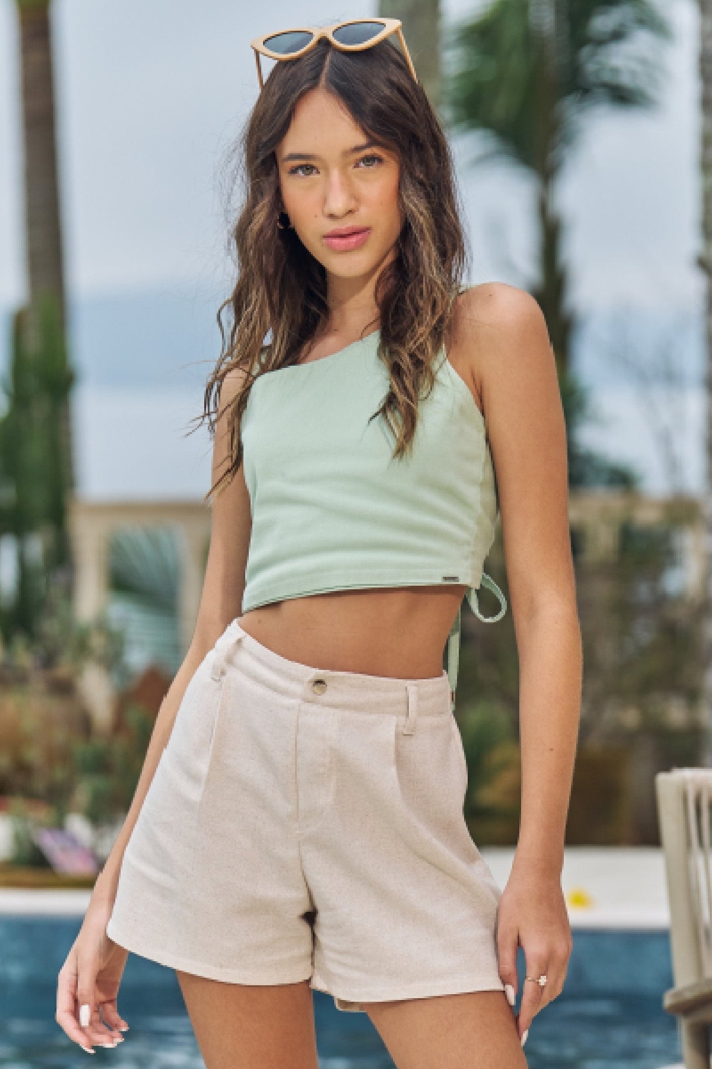 Top Cropped em Sarja com Elastano 74036 Lilimoon