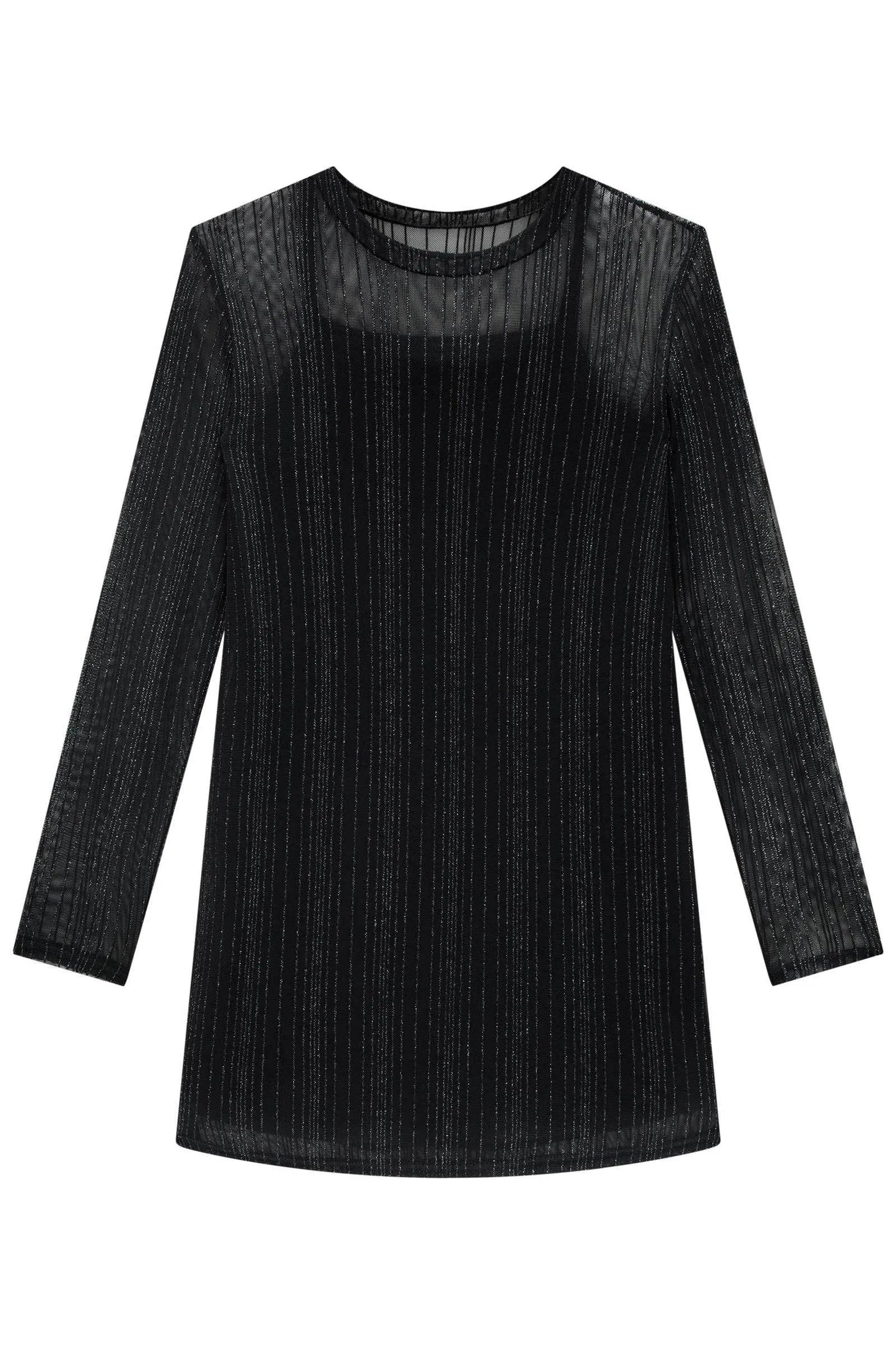 Vestido em Cotton com Sobreposição em Tule Shine 80686 Lilimoon Teen Menina