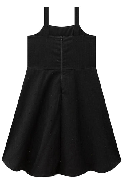 Vestido Médio em Linho Maquinetado 88685 Vic&Vicky Teen Menina