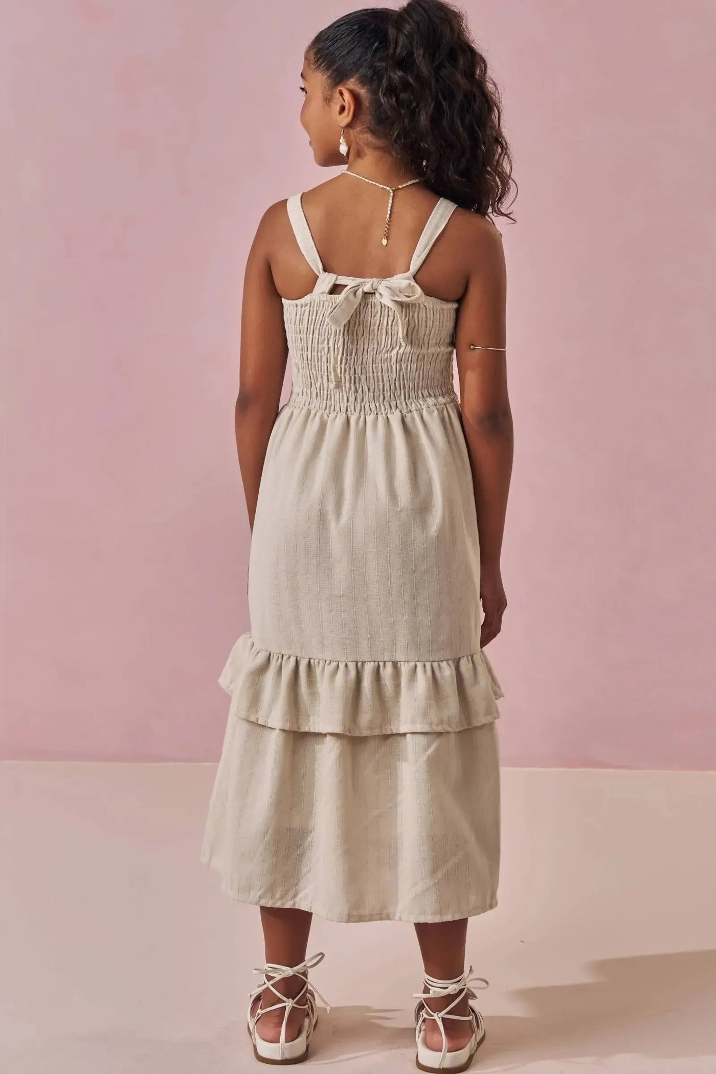 Vestido Midi em Linho Milano 87534 Lilimoon Teen Menina