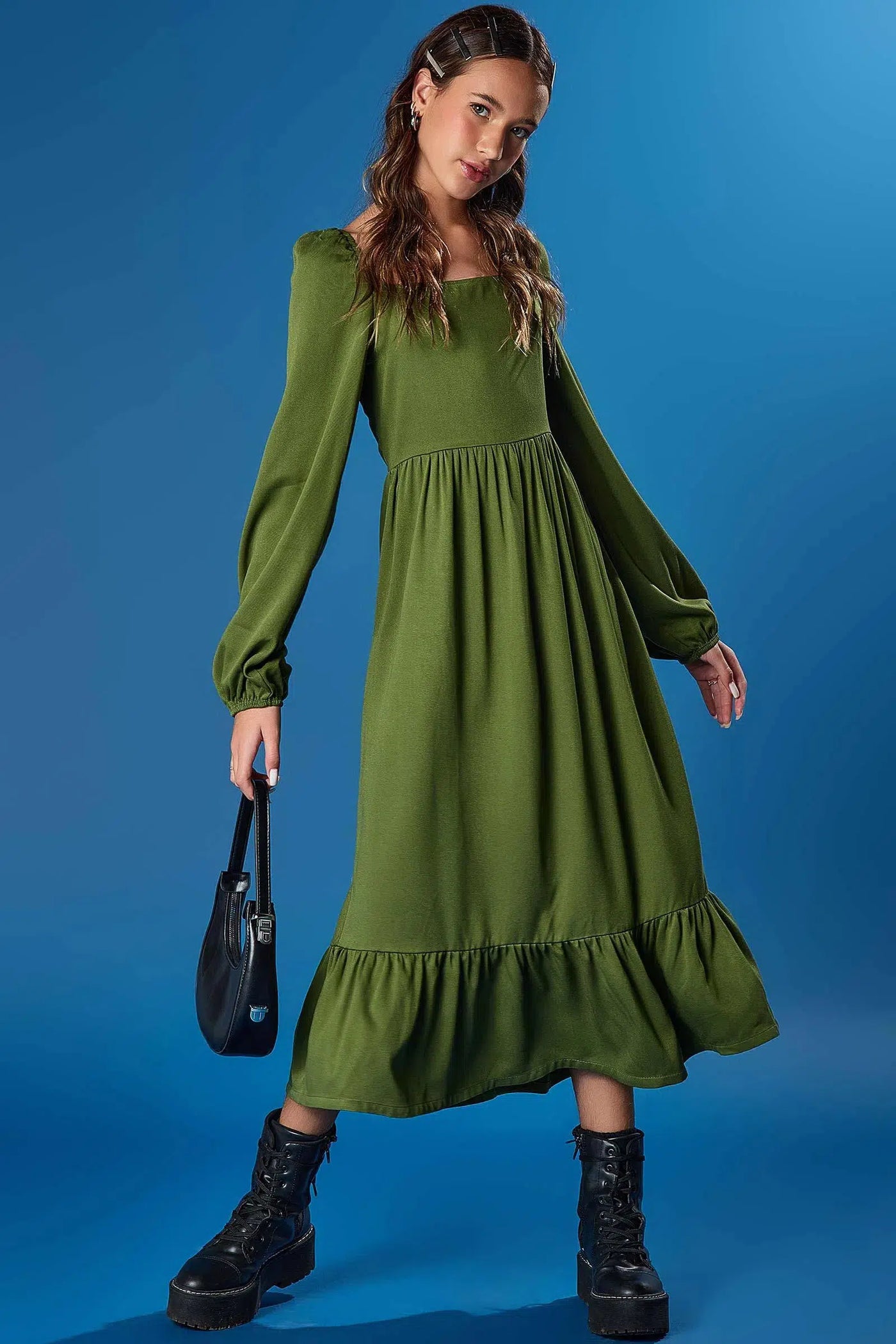 Vestido Midi em Twill Rayon 71319 Lilimoon