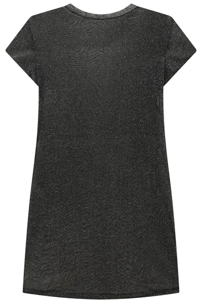 Vestido Sobreposição em Tule Brilho e Forro em Cotton 88684 Vic&Vicky Teen Menina